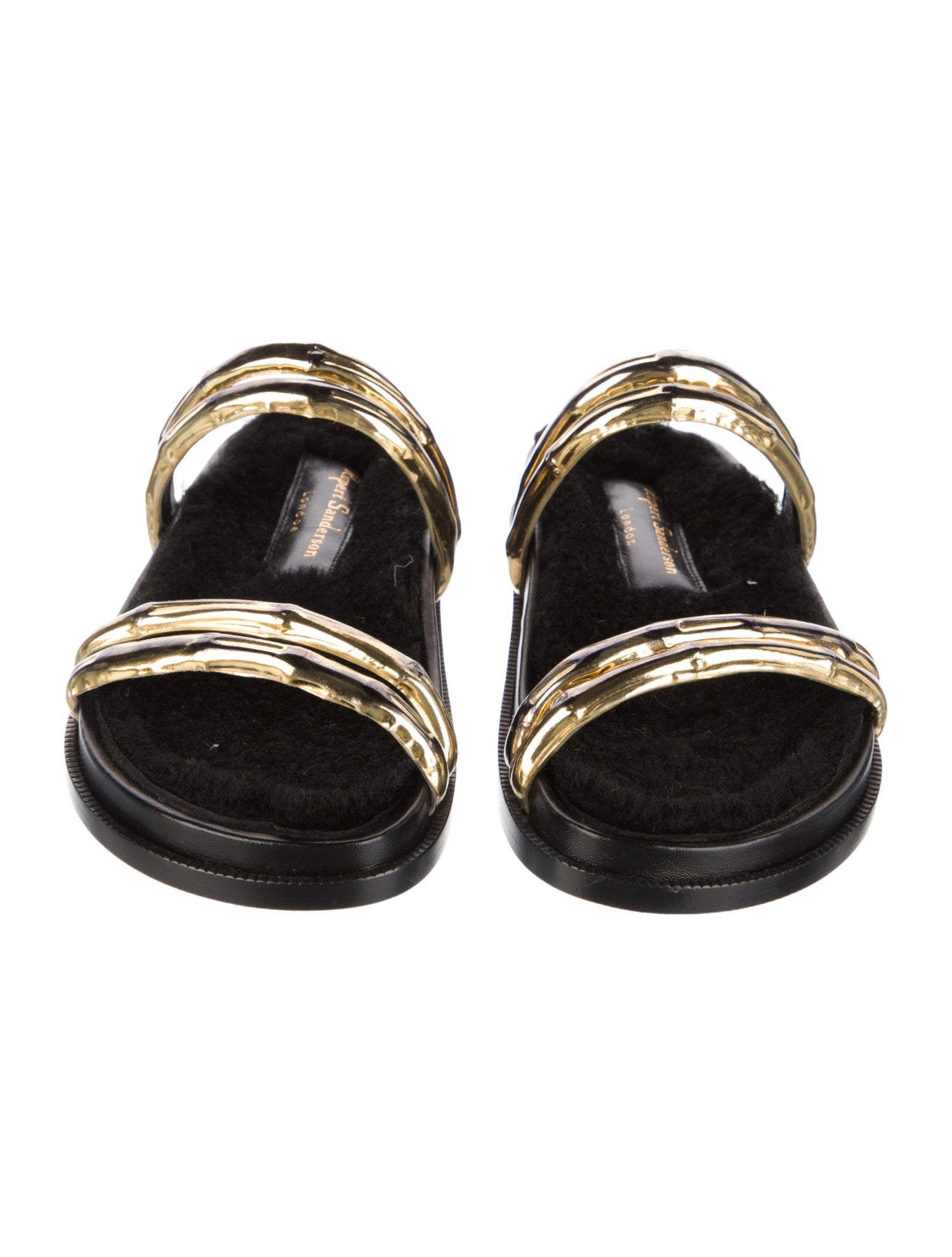 Rupert Sanderson Rubber Printed Slingback Sandals